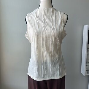 Elegant Cream Sleeveless Top